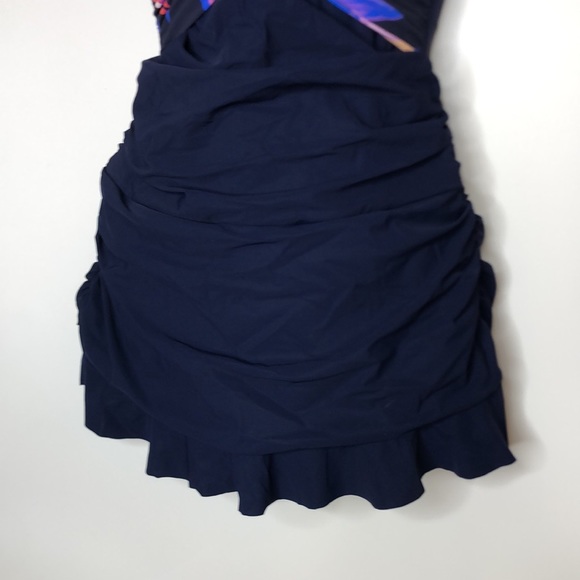 NWT Profile by Gottex Halter Swim Dress Size 6 Navy Blue - Picture 4 of 10